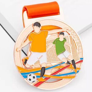 足球金屬獎牌