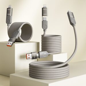 磁吸收納四合一充電線